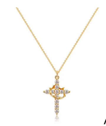 Cross Crown Necklace